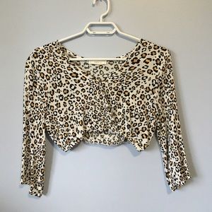 Cheetah print crop top
